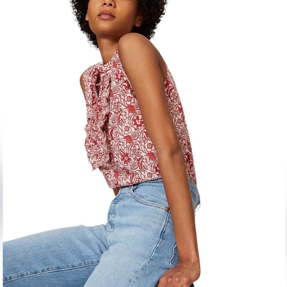 Derek Lam Tops - DEREK LAM COLLECTIVE RED VINTAGE FLORAL SLEEVELESS TUNIC TOP